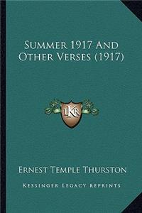 Summer 1917 And Other Verses (1917)
