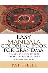 Easy Mandala Coloring Book For Grandma