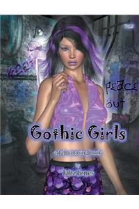Gothic Girls Adult Coloring Book