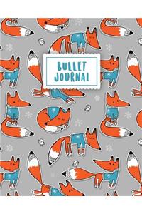 Bullet Journal: Fox Journal 150 Dot Grid Pages (Size 8x10 Inches) with Bullet Journal Sample Ideas