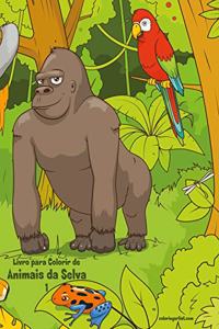 Livro para Colorir de Animais da Selva 1
