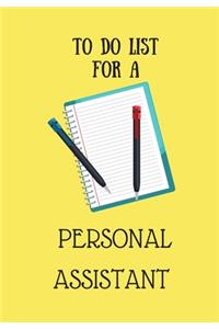 To Do List for a Personal Assistant