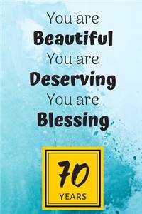 70th Birthday Journal