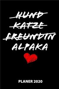 Hund Katze Freundin Alpaka Planer 2020
