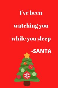 I've Been Watching You While You Sleep -SANTA Holiday Christmas Journal Planner Notebook Diary