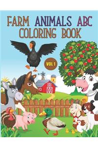 Farm Animals ABC Coloring Book Vol 1