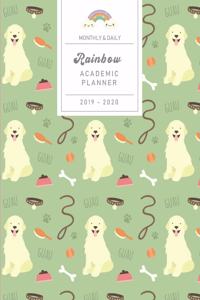Monthly & Daily Rainbow Academic Planner 2019 - 2020