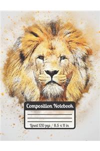 Composition Notebook: LIon Notebook For Lion Lovers - Students Gifts - School, College & University