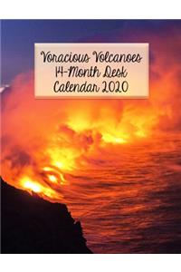 Voracious Volcanoes 14-Month Desk Calendar 2020