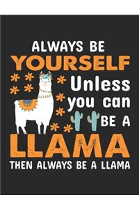 Always be yourself when you can be a llama then always be a llama