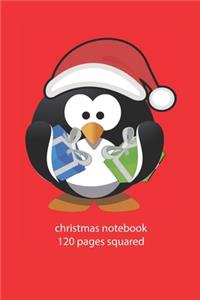 christmas notebook 120 pages squared