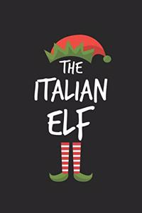 Funny Italian Elf Christmas Notebook Gift