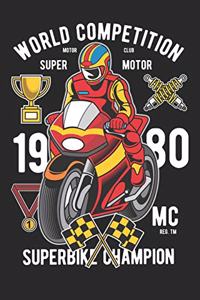 Super Bike: notebook a5 notebook a5 lined notebook a5 softcover notebook a5 lined notebook