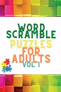 Word Scramble Puzzles for Adults Vol 1