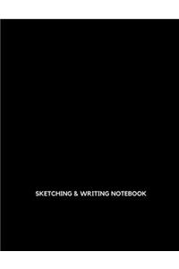 Sketching and Writing Notebook: Dual Alternate Lined and Blank Pages