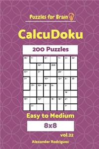 Puzzles for Brain CalcuDoku - 200 Easy to Medium 8x8 vol. 22