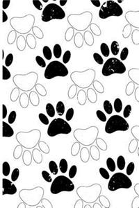 Dog Paw Pattern in Black and White