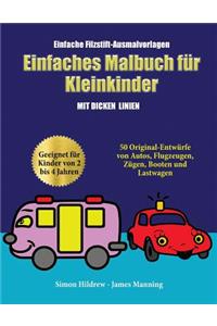 Einfache Filzstift-Ausmalvorlagen