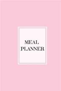 Meal Planner: Pastel Pink Weekly Meal Planner with Grocery List