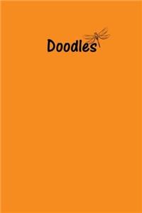 Doodles Journal - Great for Sketching, Doodling, Project Planning or Brainstorming: Medium Ruled, Soft Cover, 6 x 9 Journal, Tangerine, 200 Pages