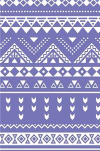Aztec Design Notebook: Periwinkle: Notebook 6 X 9: Notebook 250 Pages