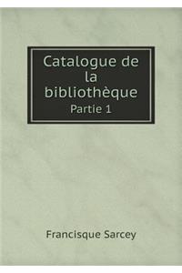 Catalogue de la Bibliothèque Partie 1