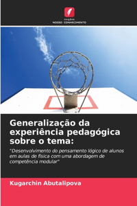 Generalização da experiência pedagógica sobre o tema