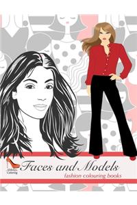 Faces and models fashion coloring books