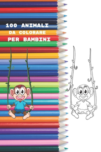 100 Animali da colorare per bambini