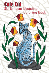 cute cat 30 unique deasine coloring book