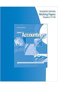 Teacher's Edition Working Papers, Chapters 17-24 for Gilbertson/Lehman's Century 21 Accounting: Multicolumn Journal, 9th