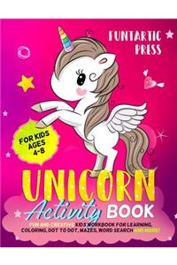 Unicorn Activity Book for Kids Ages 4-8