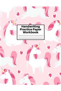 Handwriting Practice Paper Workbook
