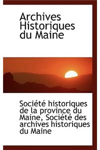 Archives Historiques Du Maine