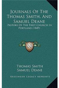 Journals of the Thomas Smith, and Samuel Deane