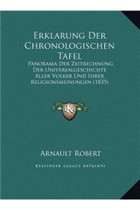 Erklarung Der Chronologischen Tafel