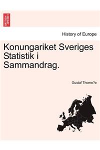 Konungariket Sveriges Statistik I Sammandrag.