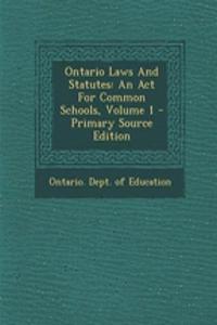 Ontario Laws and Statutes