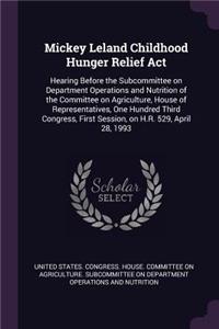 Mickey Leland Childhood Hunger Relief ACT