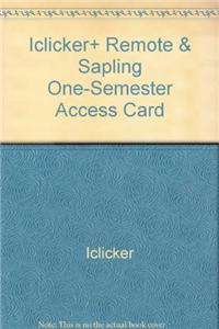 Iclicker+ Remote & Sapling One-Semester Access Card