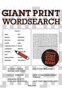 Giant Print Wordsearch