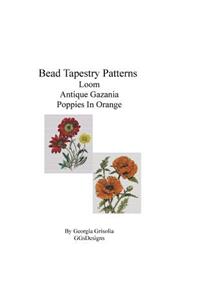 Bead Tapestry Patterns Loom Antique Gazania Poppies In Orange