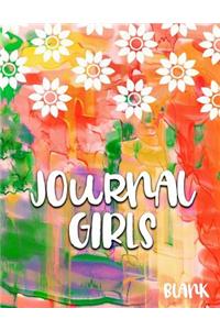 Journal Girls Blank: Blank Doodle Draw Sketch Books