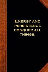 2020 Daily Planner Ben Franklin Quote Persistence Vintage Style 388 Pages