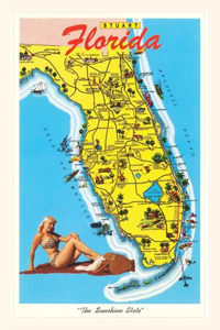 Vintage Journal Map with Florida Attractions