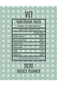 Vet Weekly Planner 2020 - Nutritional Facts