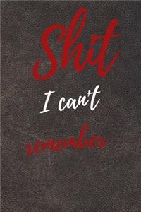 Shit I Can't Remember
