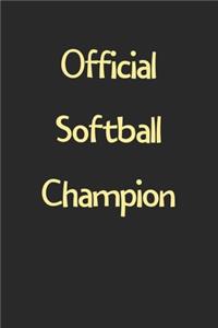 Official Softball Champion