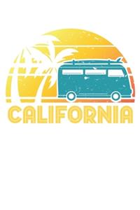 California Hippie Van Retro Beach