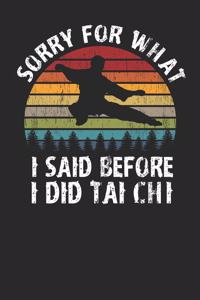 Sorry For What I Said Before I Did Tai Chi